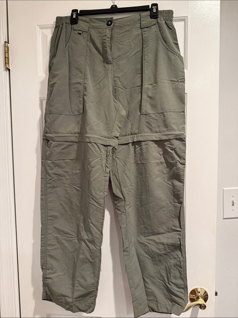 Light Olive Convertible Cargo Pants for Women